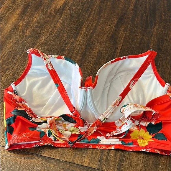 Torrid Red Floral PushUp Bikini Set - Picture 5 of 6